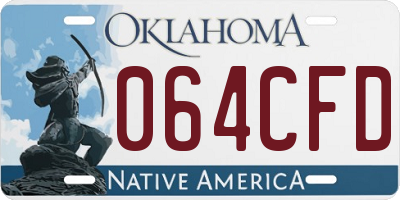 OK license plate 064CFD