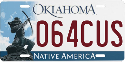 OK license plate 064CUS