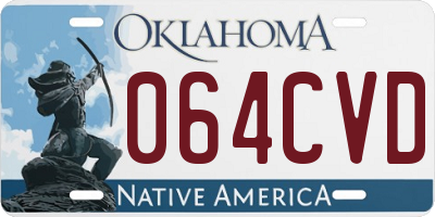 OK license plate 064CVD