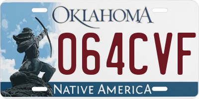 OK license plate 064CVF