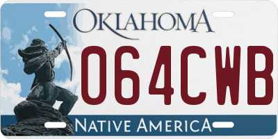 OK license plate 064CWB