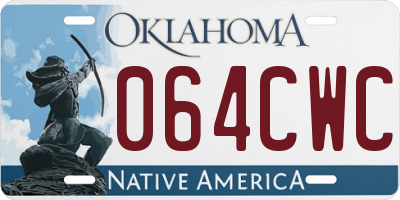 OK license plate 064CWC