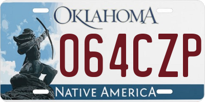 OK license plate 064CZP