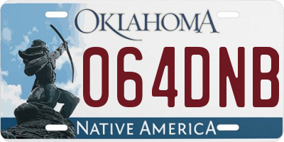 OK license plate 064DNB