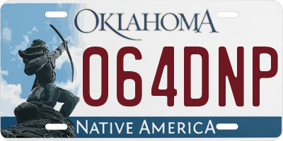 OK license plate 064DNP