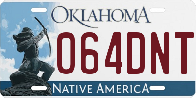 OK license plate 064DNT