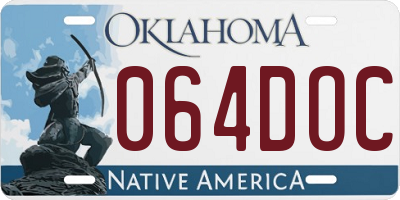 OK license plate 064DOC