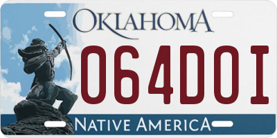 OK license plate 064DOI