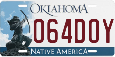 OK license plate 064DOY