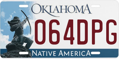 OK license plate 064DPG