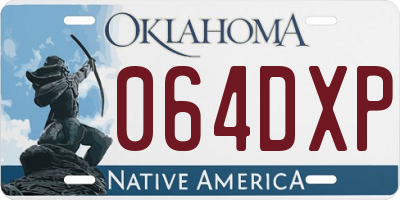OK license plate 064DXP