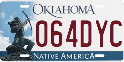 OK license plate 064DYC