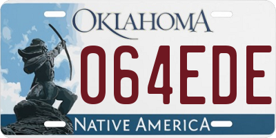 OK license plate 064EDE