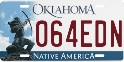 OK license plate 064EDN