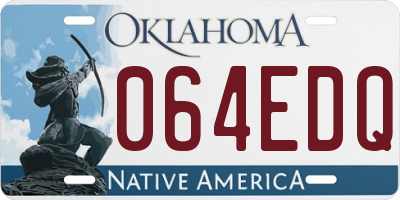 OK license plate 064EDQ