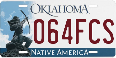 OK license plate 064FCS