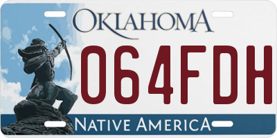 OK license plate 064FDH
