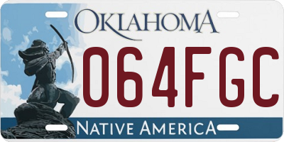 OK license plate 064FGC