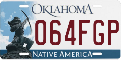 OK license plate 064FGP