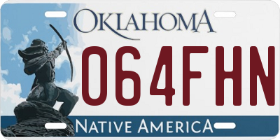 OK license plate 064FHN