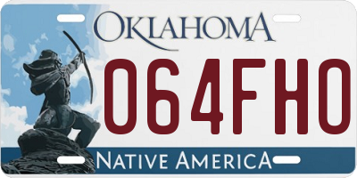 OK license plate 064FHO
