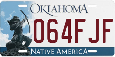 OK license plate 064FJF