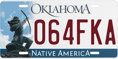 OK license plate 064FKA