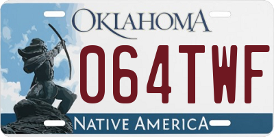 OK license plate 064TWF