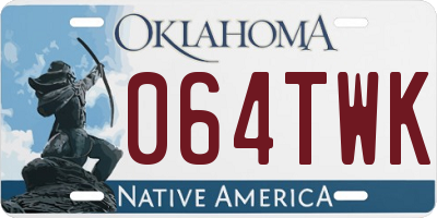 OK license plate 064TWK