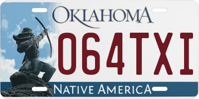 OK license plate 064TXI