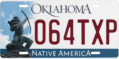 OK license plate 064TXP