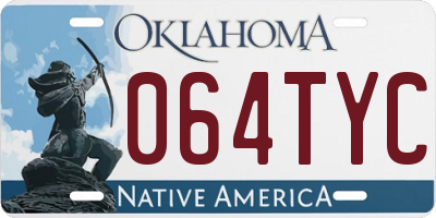 OK license plate 064TYC