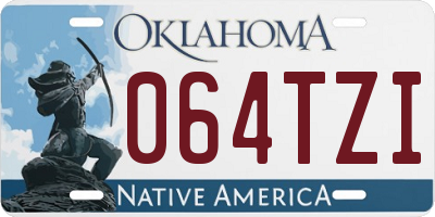 OK license plate 064TZI