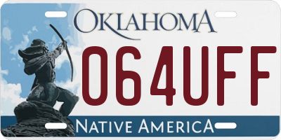 OK license plate 064UFF