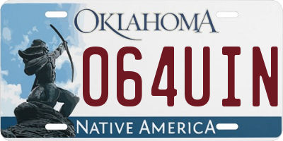 OK license plate 064UIN