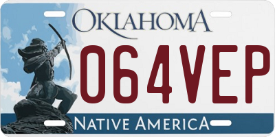 OK license plate 064VEP