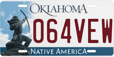 OK license plate 064VEW