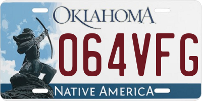 OK license plate 064VFG