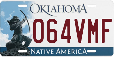 OK license plate 064VMF