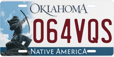 OK license plate 064VQS