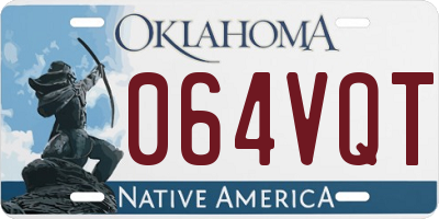OK license plate 064VQT