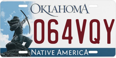 OK license plate 064VQY
