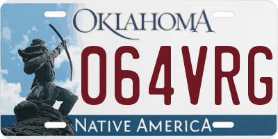 OK license plate 064VRG