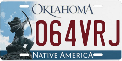 OK license plate 064VRJ