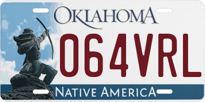 OK license plate 064VRL
