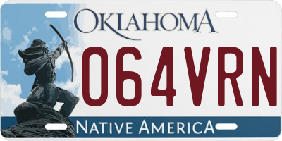 OK license plate 064VRN