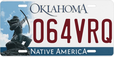 OK license plate 064VRQ