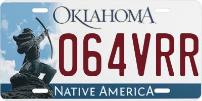 OK license plate 064VRR
