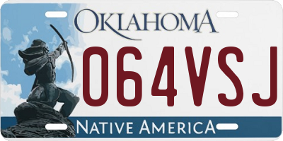 OK license plate 064VSJ