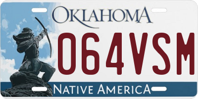 OK license plate 064VSM